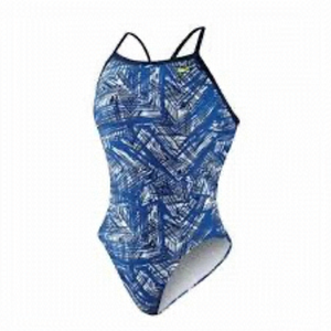 NIKE Women's Scatter Brain Classic Lingerie Tank Swimsuit size 4 blue